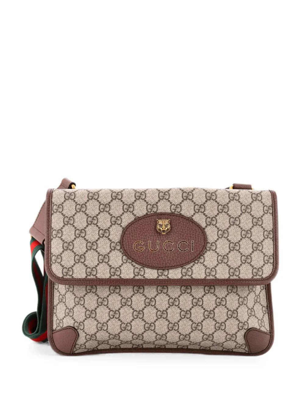 Gucci Pre-Owned Neo Vintage Flap Messenger GG Coated Canvas Medium crossbody bag - Marrone