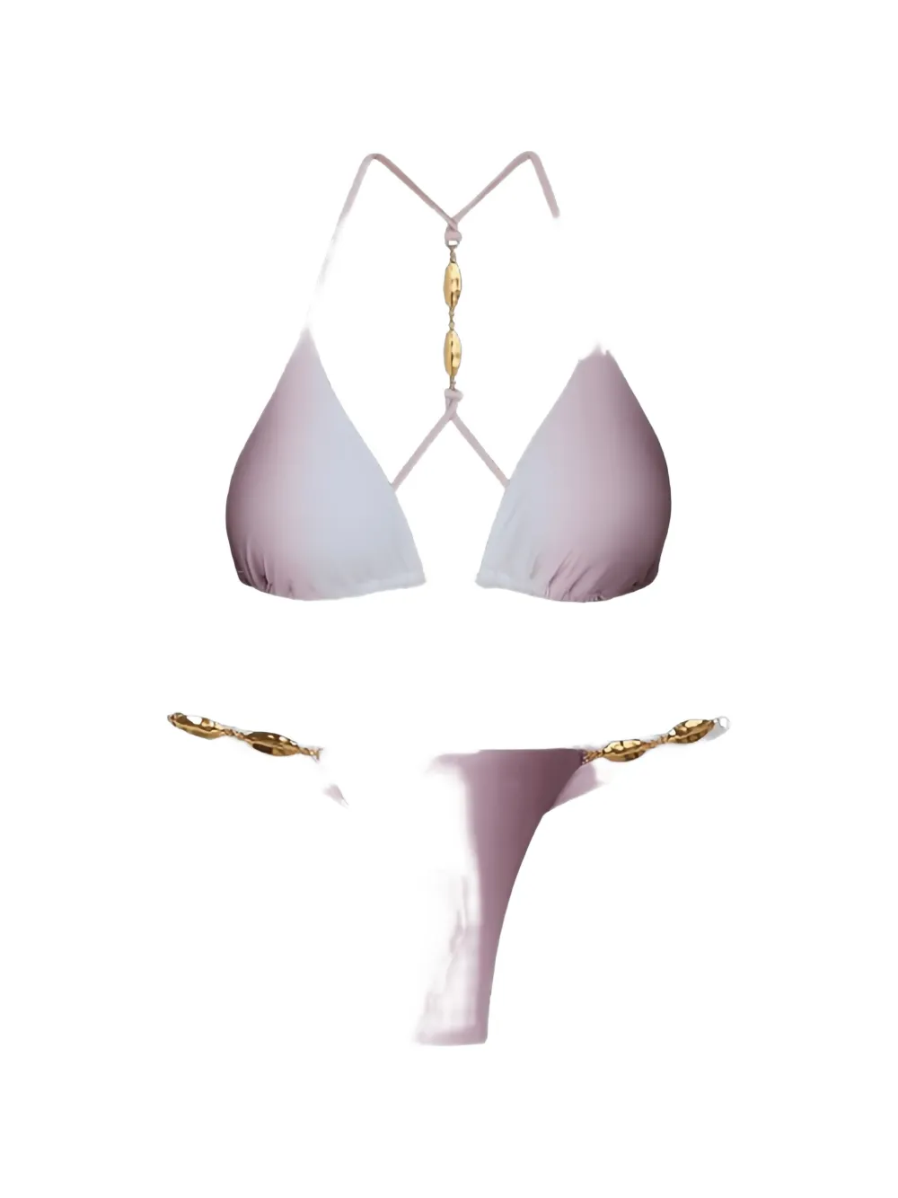 Vix Paula Hermanny Beaded-detail Ombré-effect Bikini In Neutral