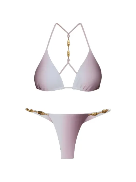 VIX PAULA HERMANNY beaded-detail ombré-effect bikini