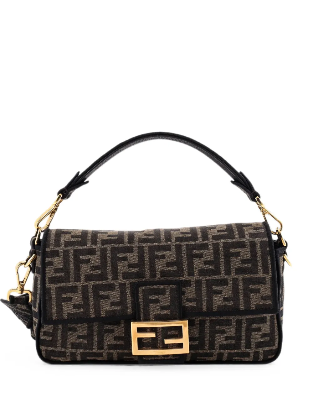Fendi Pre-Owned Baguette NM Bag Zucca Canvas Medium shoulder bag - Brown