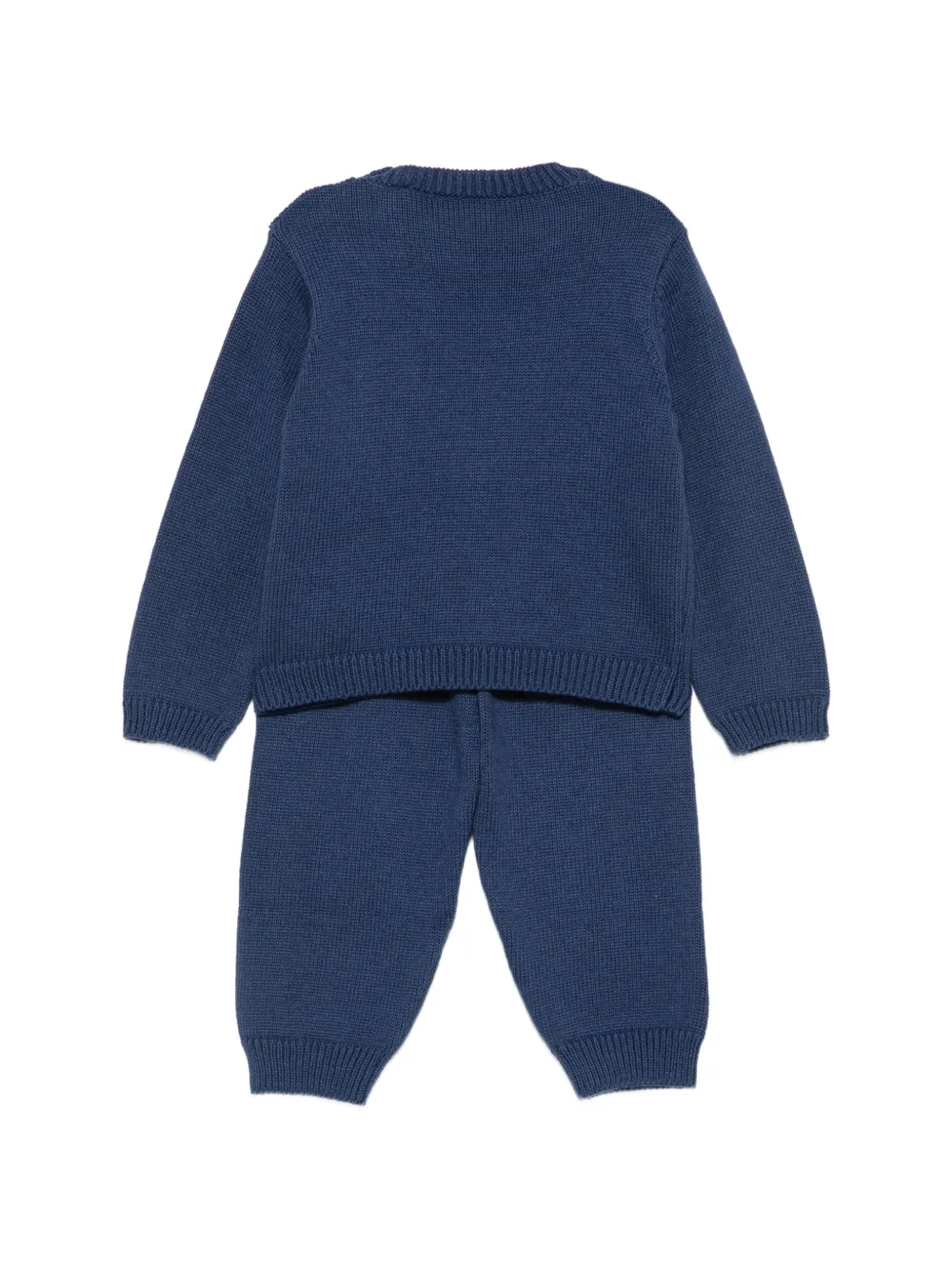 Off-White Kids Trui en broek met geborduurd logo Blauw