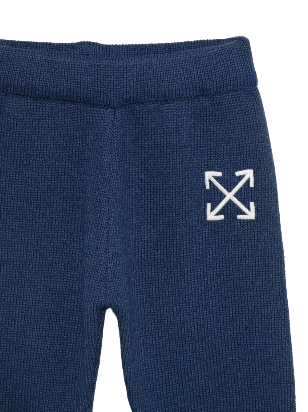 Off-White Kids Trui en broek met geborduurd logo Blauw