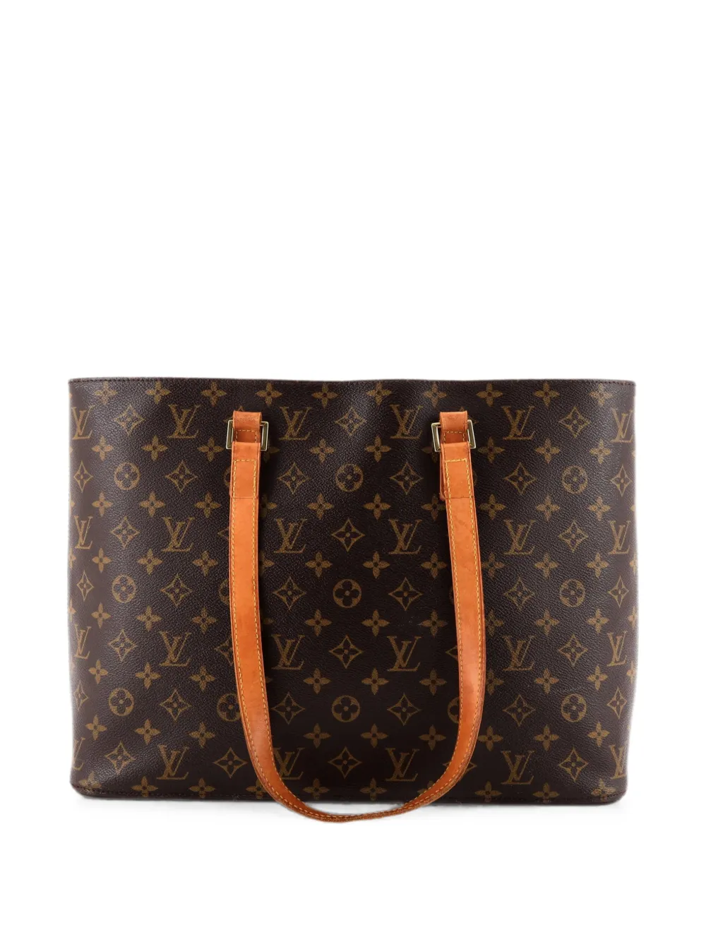 Pre-owned Louis Vuitton Luco Handbag Monogram Canvas Tote Bag In 褐色