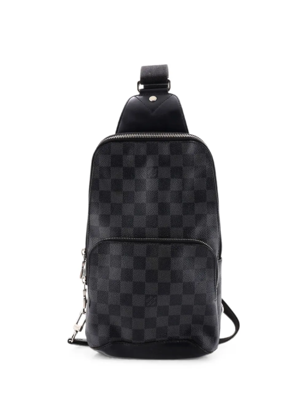 Pre-owned Louis Vuitton Avenue Sling Bag Damier Graphite Crossbody Bag In Black