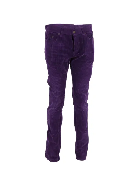 Saint Laurent Pre-Owned slim-fit corduroy trousers