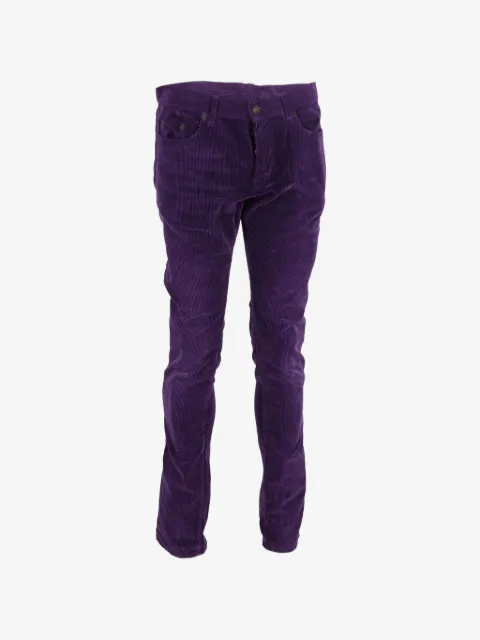 Saint Laurent Pre-Owned slim-fit corduroy trousers