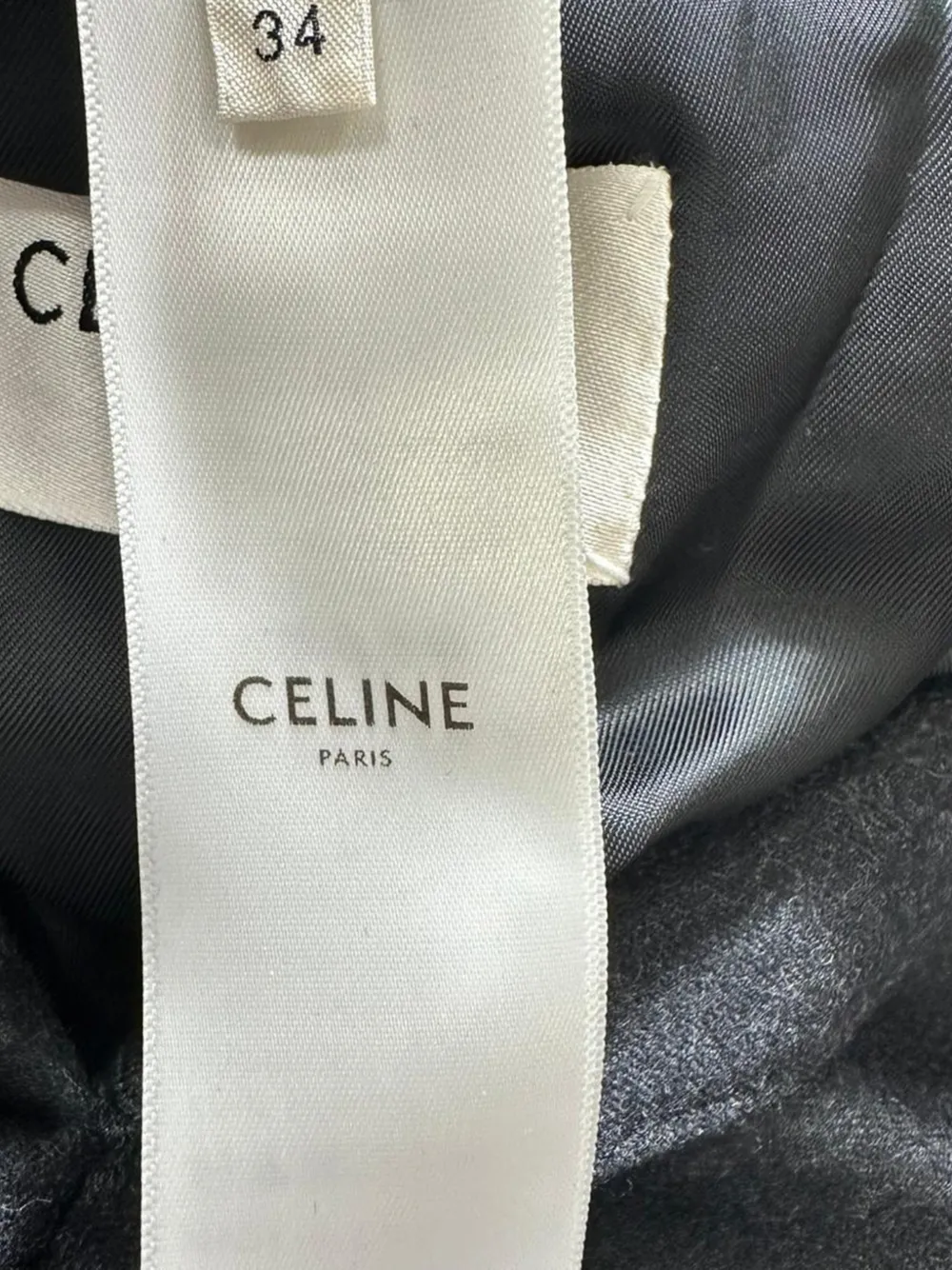 Pre-owned Celine Single-breasted Structured Blazer In Grey