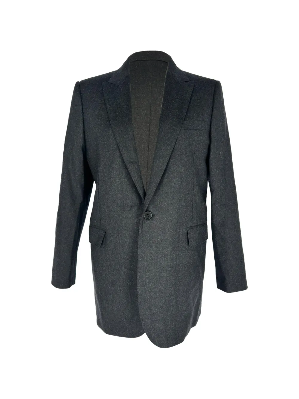 Pre-owned Celine Single-breasted Structured Blazer In Grey