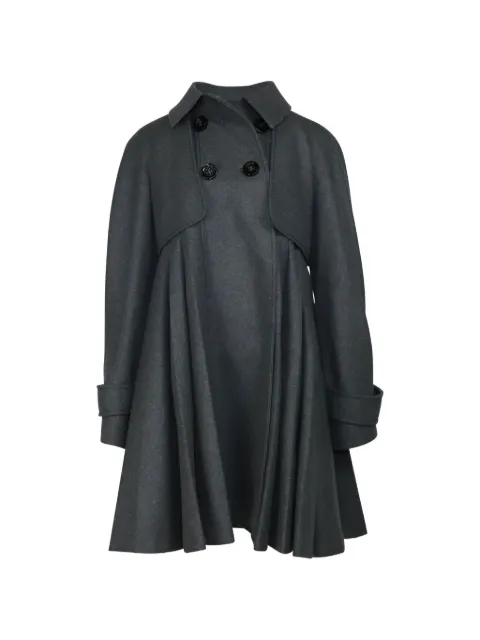 Sportmax Vintage dobbeltradet frakke med plisseringer