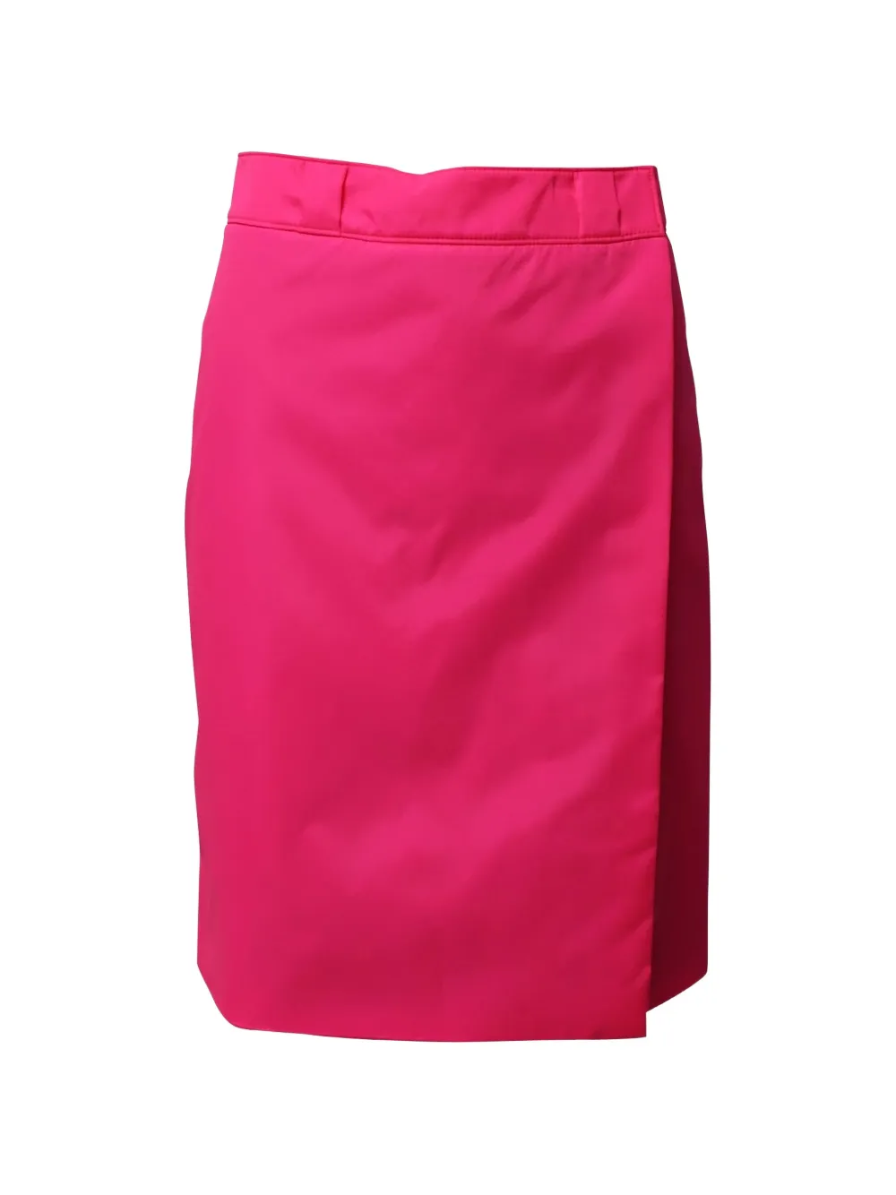 Pre-owned Prada Wrap Midi Skirt In Pink