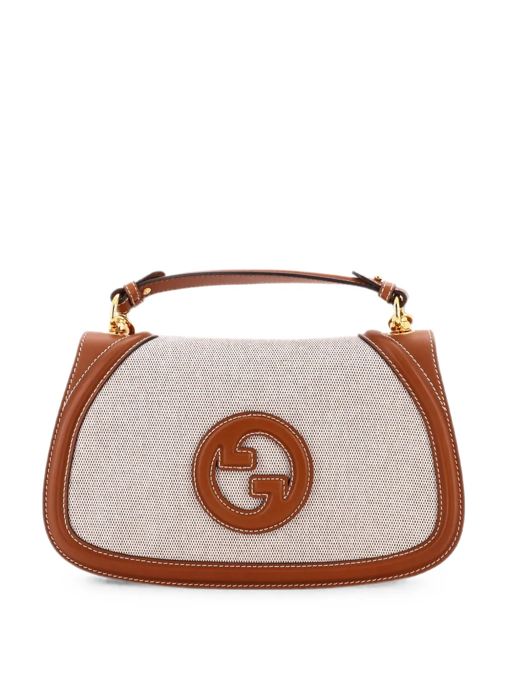 Gucci Pre-Owned Blondie NM Top Handle Bag Canvas with Leather Medium shoulder bag - Brown