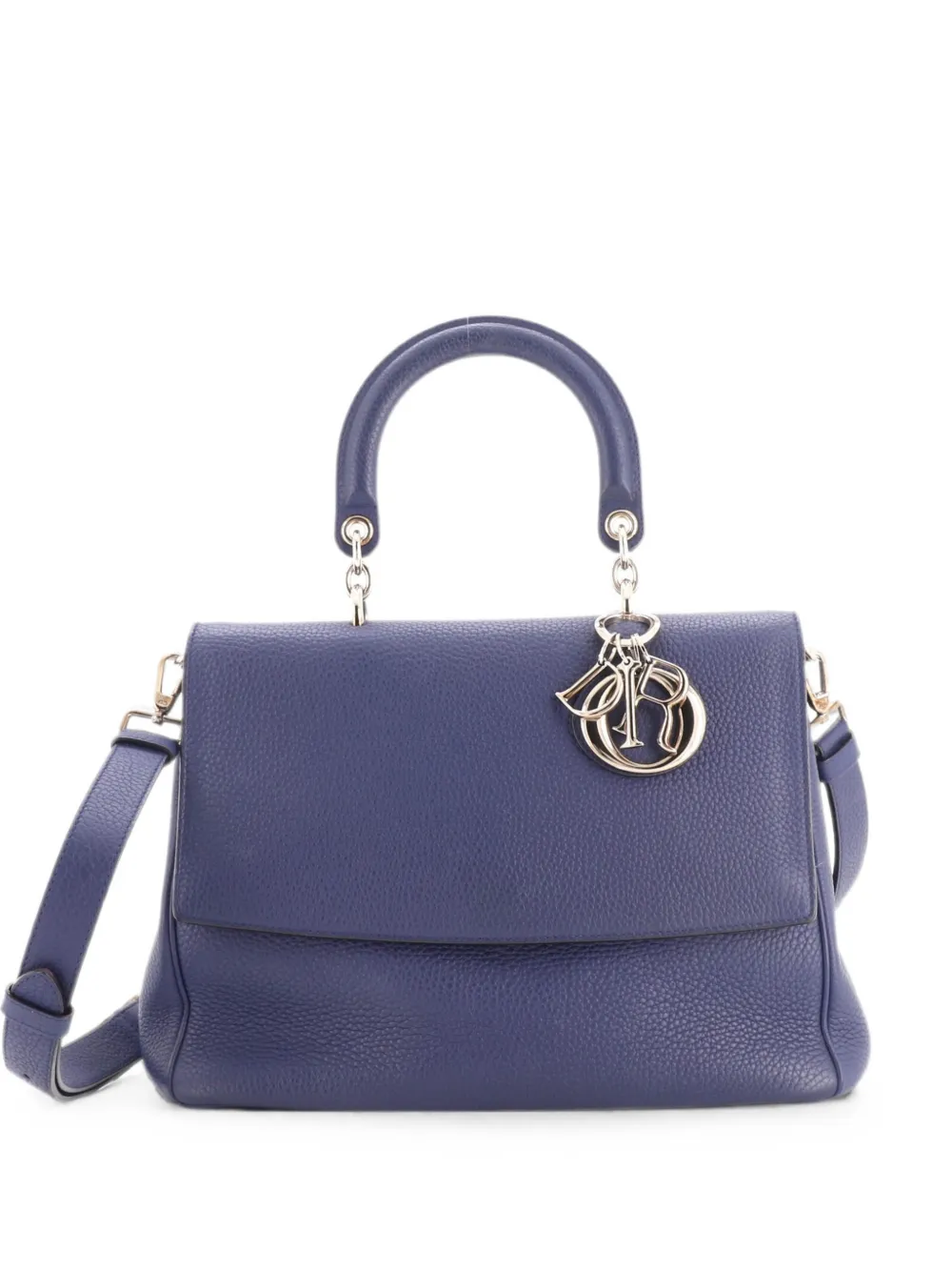 Christian Dior Pre-Owned Be Dior Bag Pebbled Leather Medium satchel - Blue
