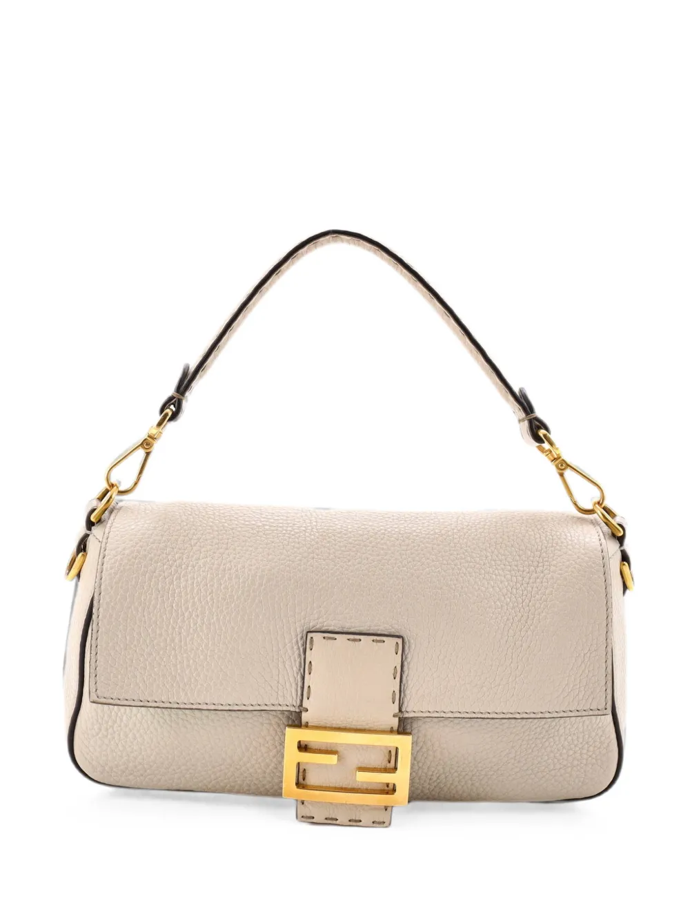 Fendi Pre-Owned Selleria Baguette NM Bag Leather Medium shoulder bag - Neutrals