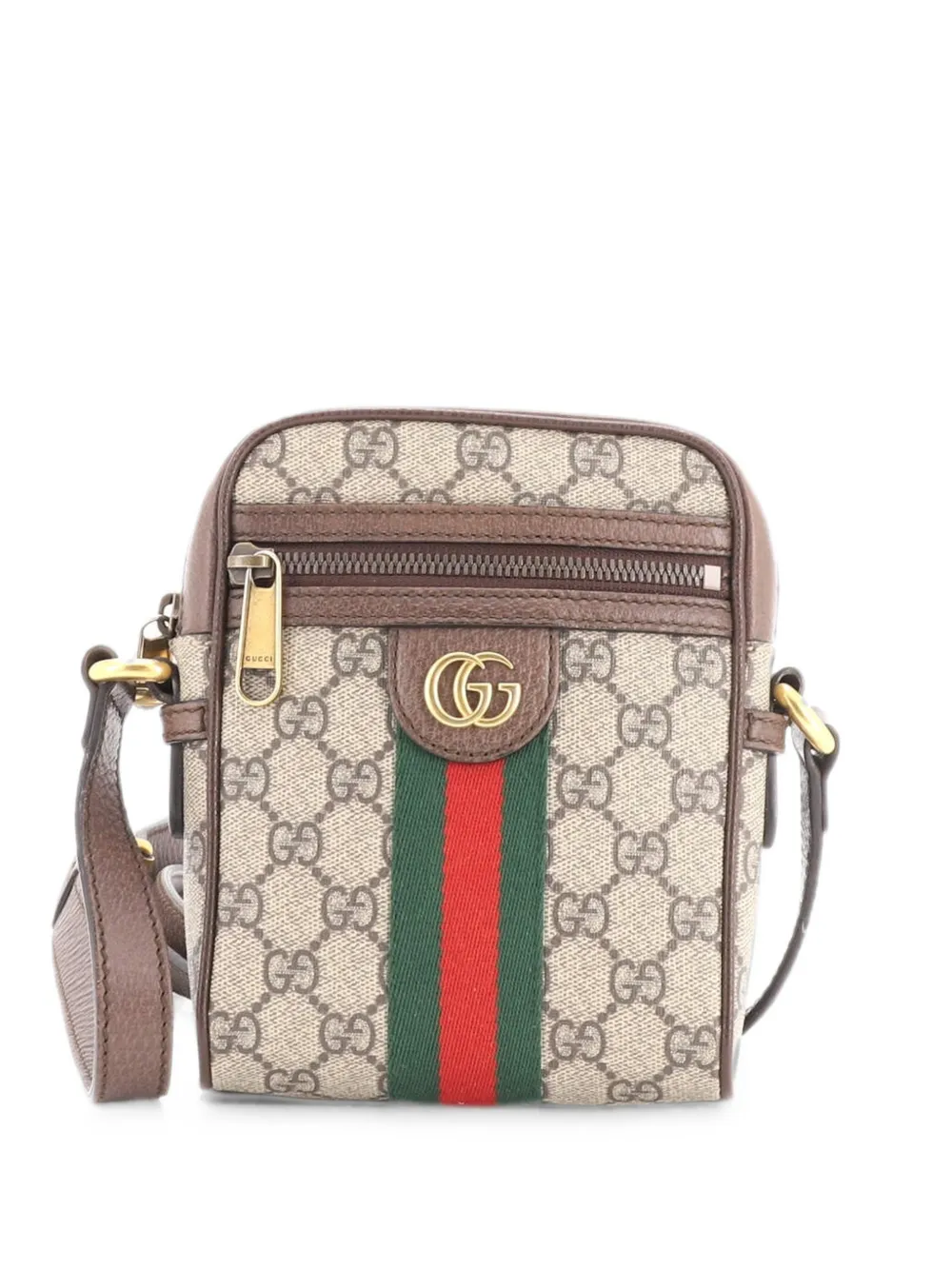 Gucci Pre-Owned Mini Ophidia Umhängetasche aus beschichtetem GG-Canvas - Braun