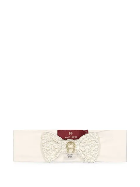 Aigner Kids monogram-print bow headband
