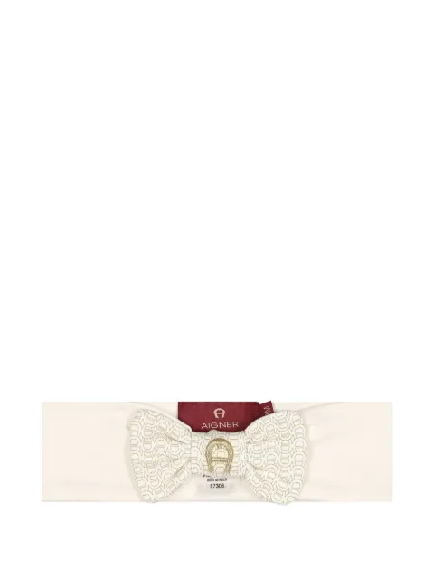 Aigner Kids monogram-print bow headband
