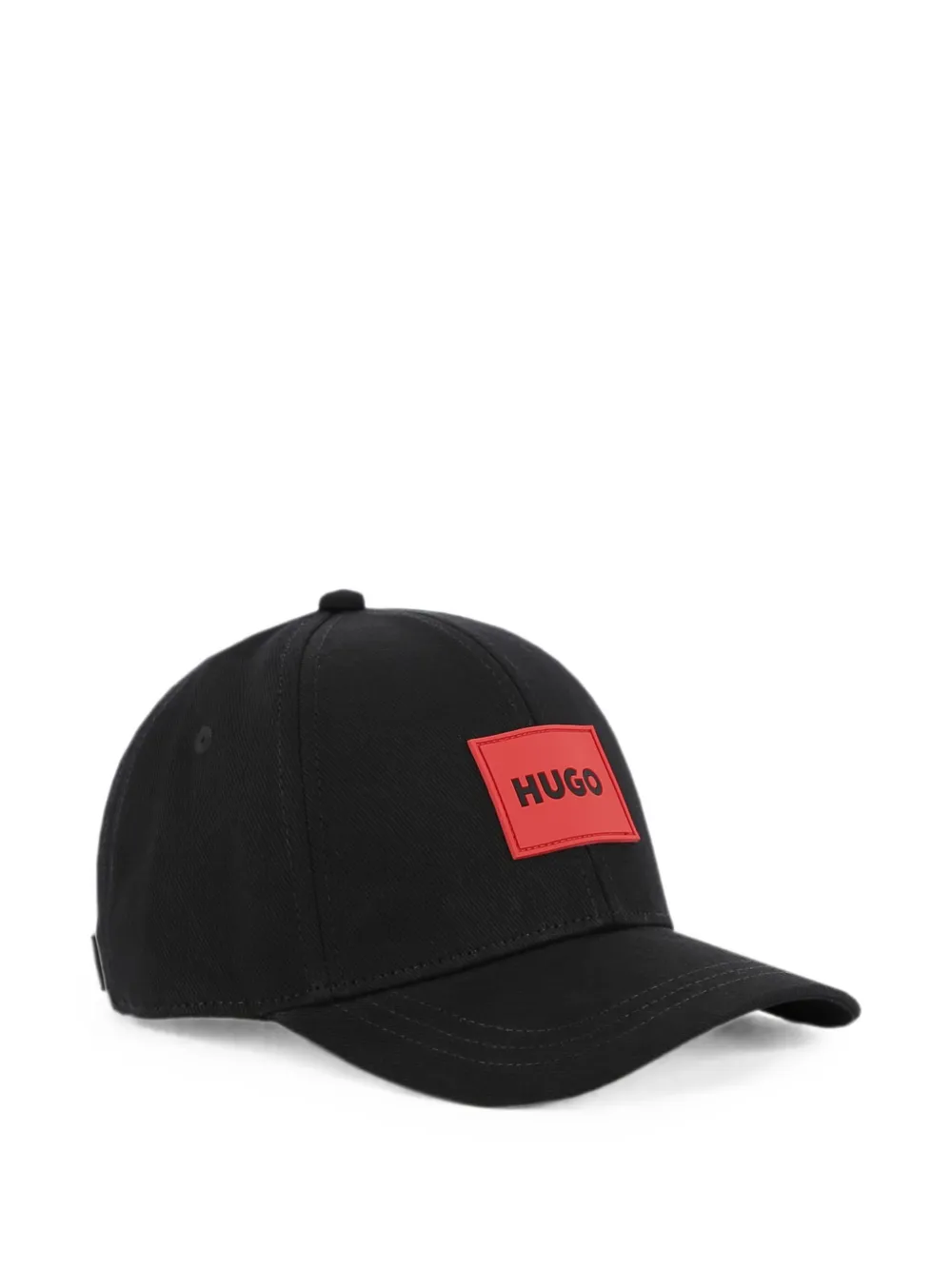 HUGO KIDS logo-patch cotton baseball cap - Black
