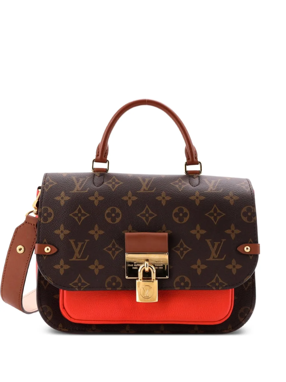 Louis Vuitton Pre-Owned Vaugirard Handbag Monogram Canvas with Leather satchel - Rosso