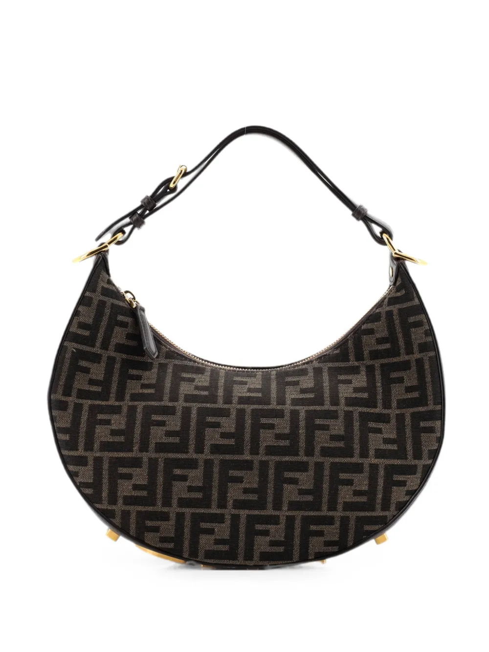 Fendi Pre-Owned Fendigraphy Bag Zucca Canvas Small hobo bag - Brown
