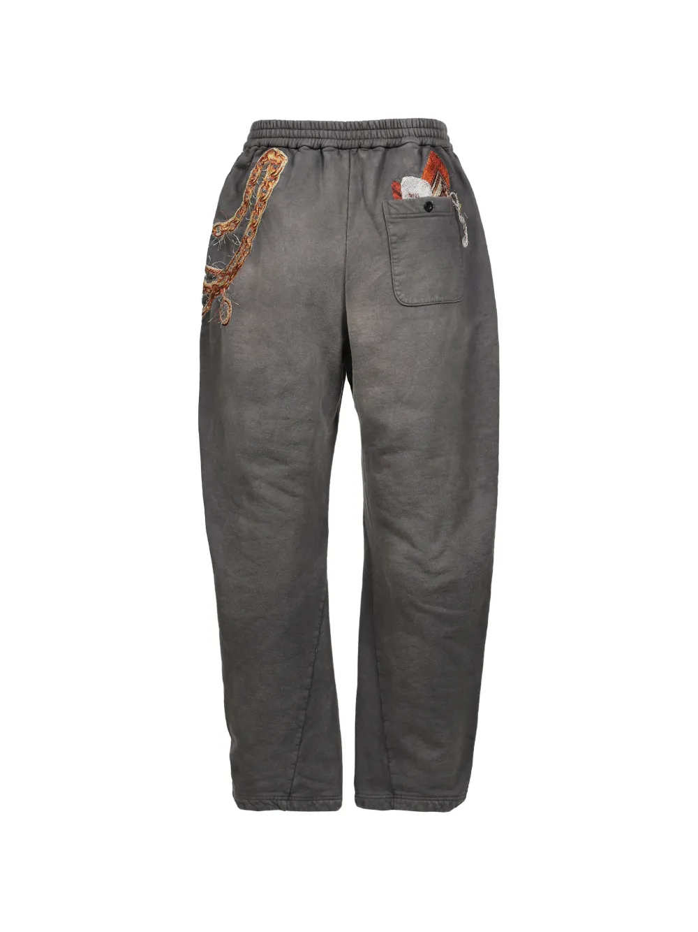 Doublet Trompe L oeil katoenen trainingsbroek met borduurwerk Zwart