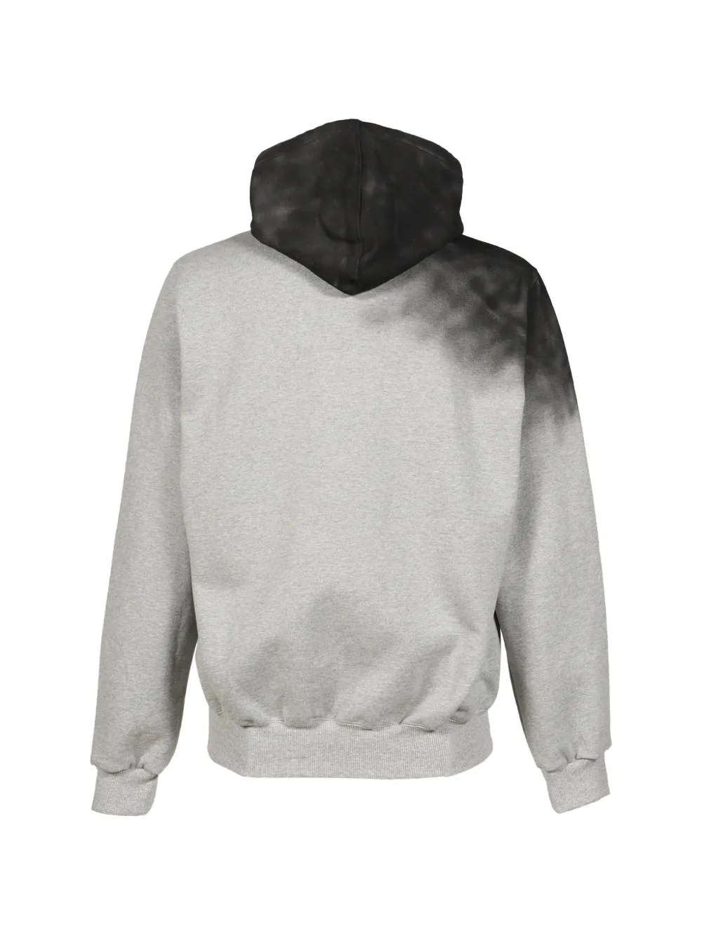 Doublet Exhaust Stained drawstring cotton hoodie Grijs