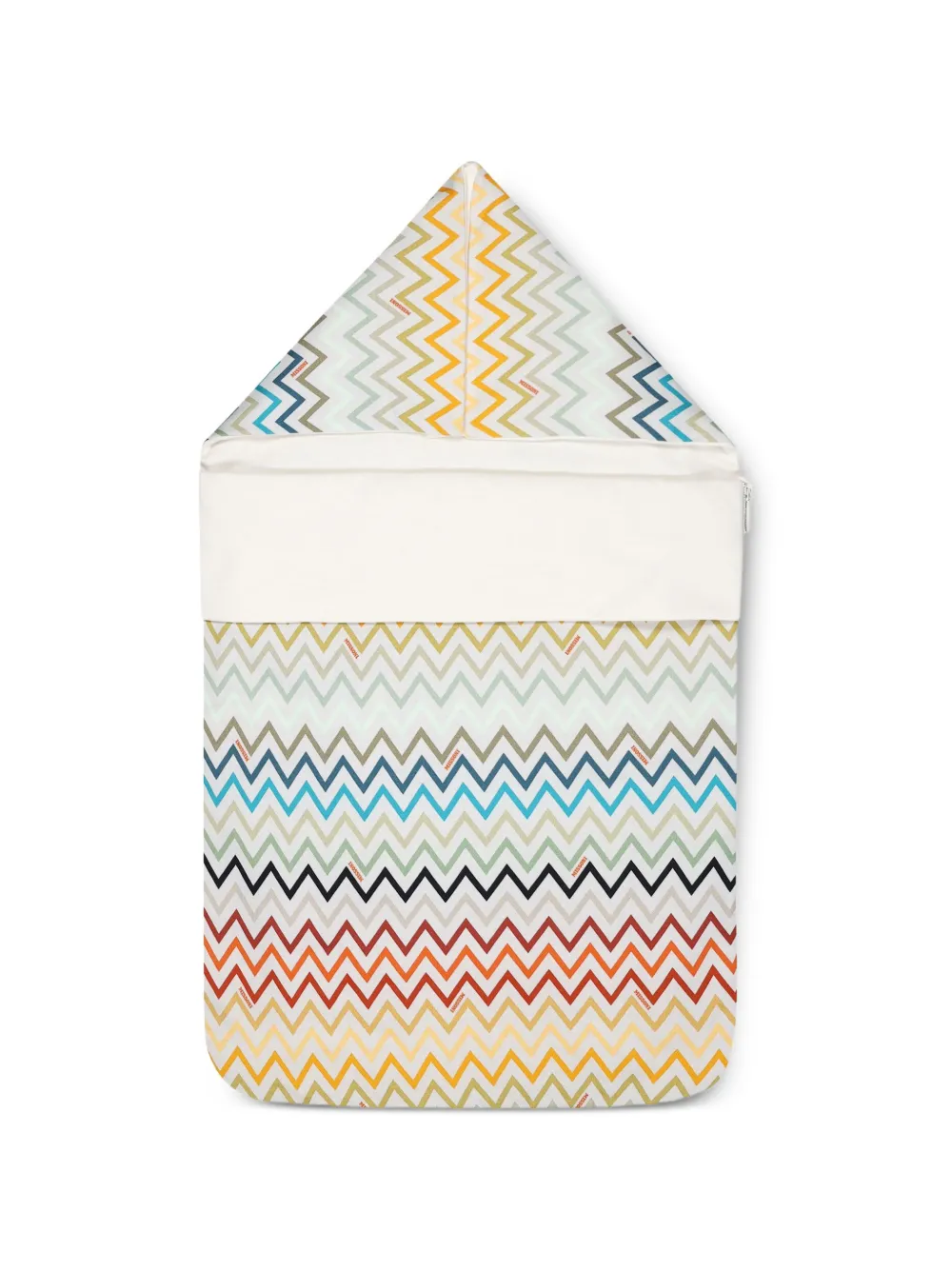 Missoni Kids zigzag-print cotton sleep bag - Toni neutri