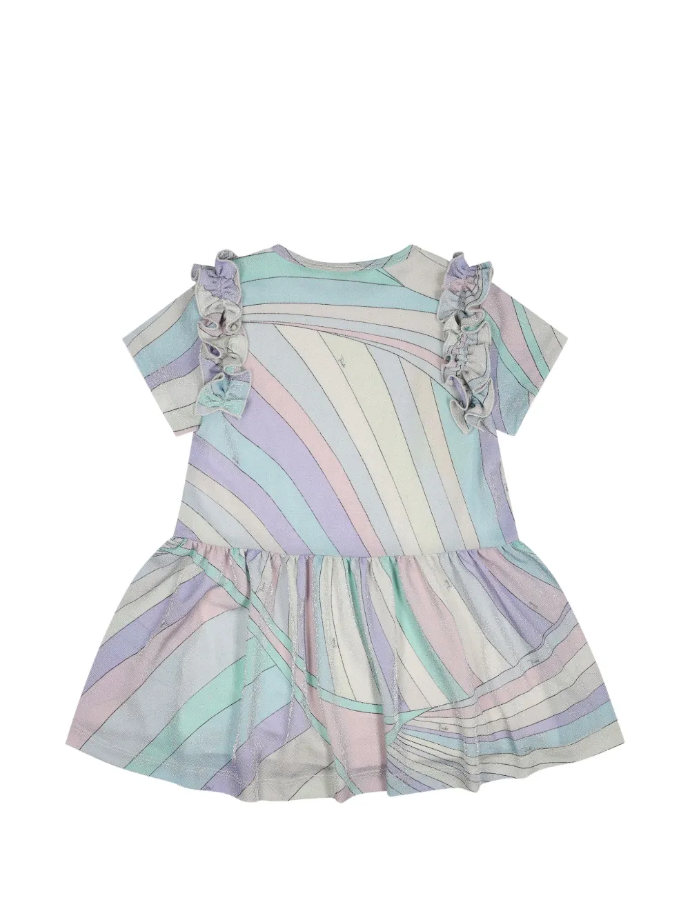 PUCCI Junior Iride jurk met ruches Beige