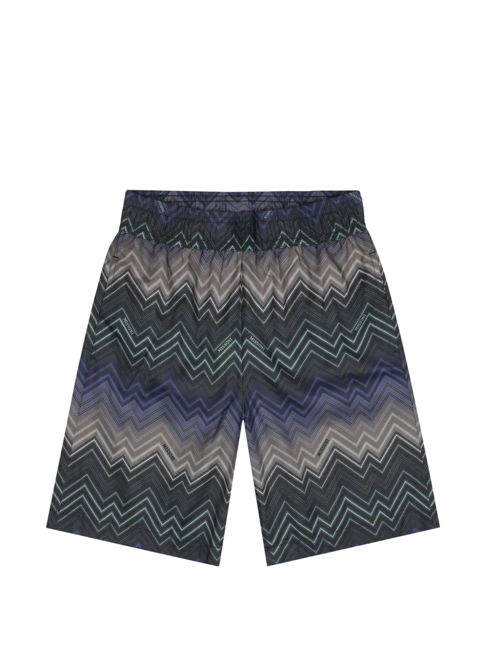 Missoni Kids zigzag-print swim shorts - Nero