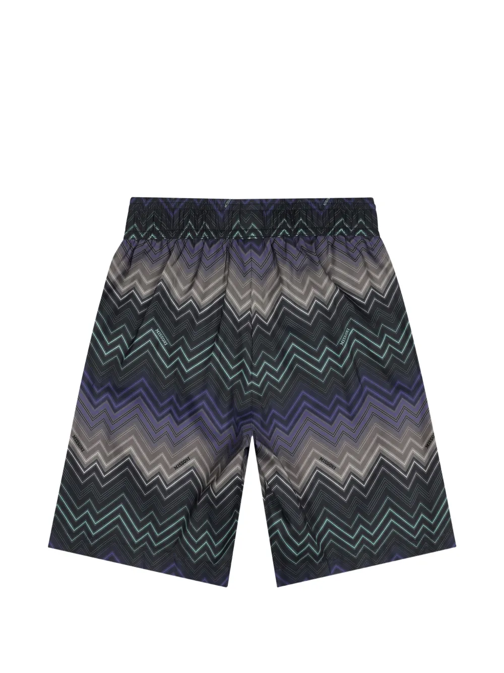 Missoni Kids Zwembroek met zigzag-print Zwart