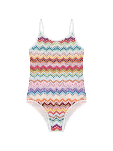 Missoni Kids 지그재그 니트 원피스 수영복