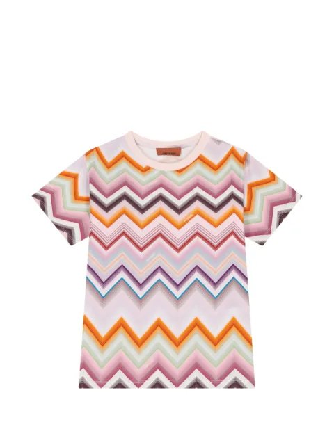 Missoni Kids playera con estampado en zigzag