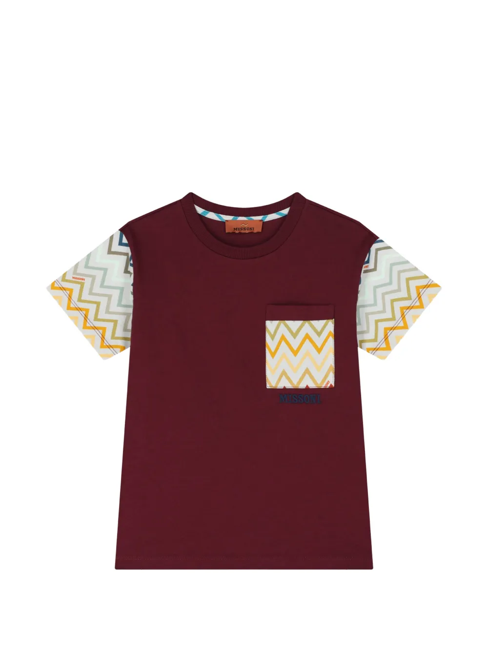 Missoni Kids T-shirt con stampa a zigzag - Rosso