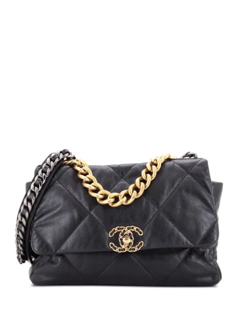 CHANEL Pre-Owned 19 Flap Bag Quilted Leather Large crossbody bag