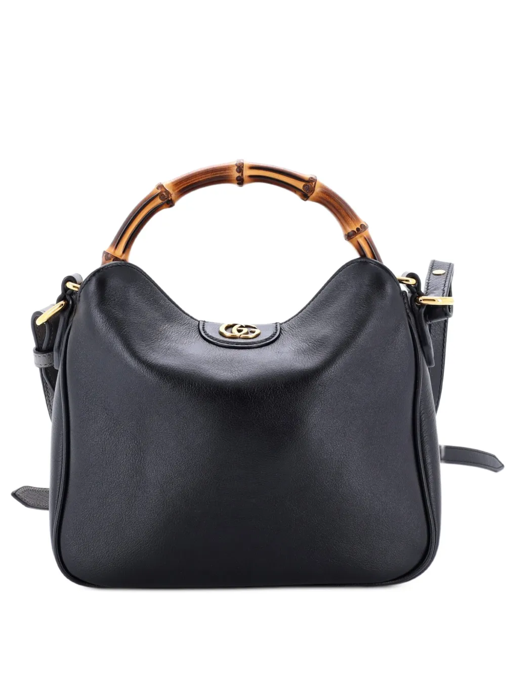 Gucci Pre-Owned Diana NM Bamboo Shoulder Bag Leather Small tote bag - Nero