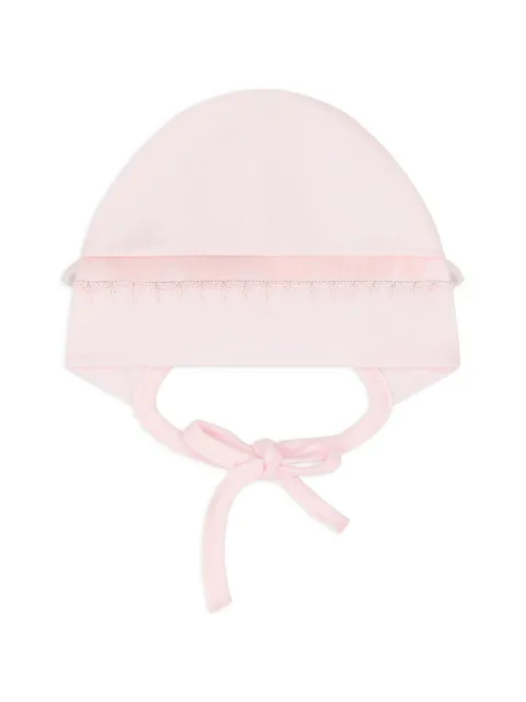 SOFIJA ruffle-trimmed embroidered cotton hat