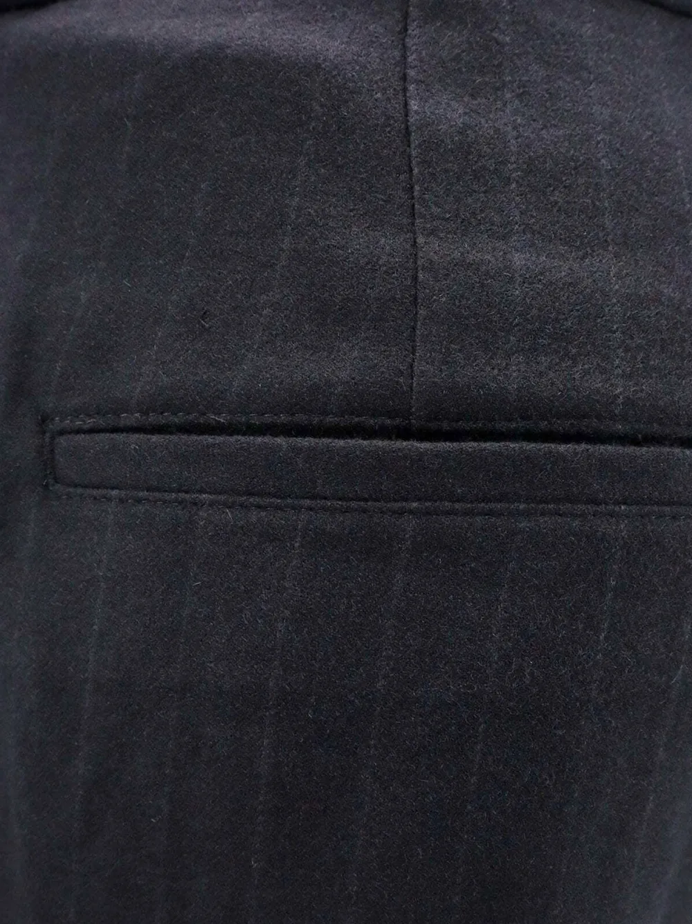 TONYWACK Katoenen plooibroek met wijde pijpen Blauw