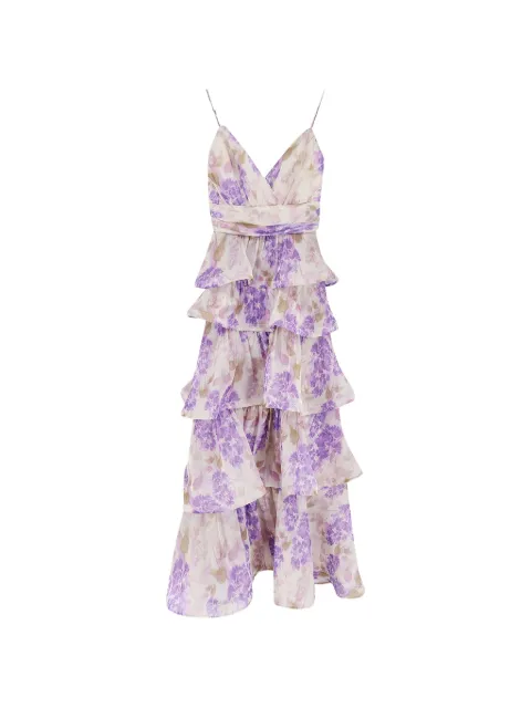 ACTUALEE ruffled floral-print maxi dress