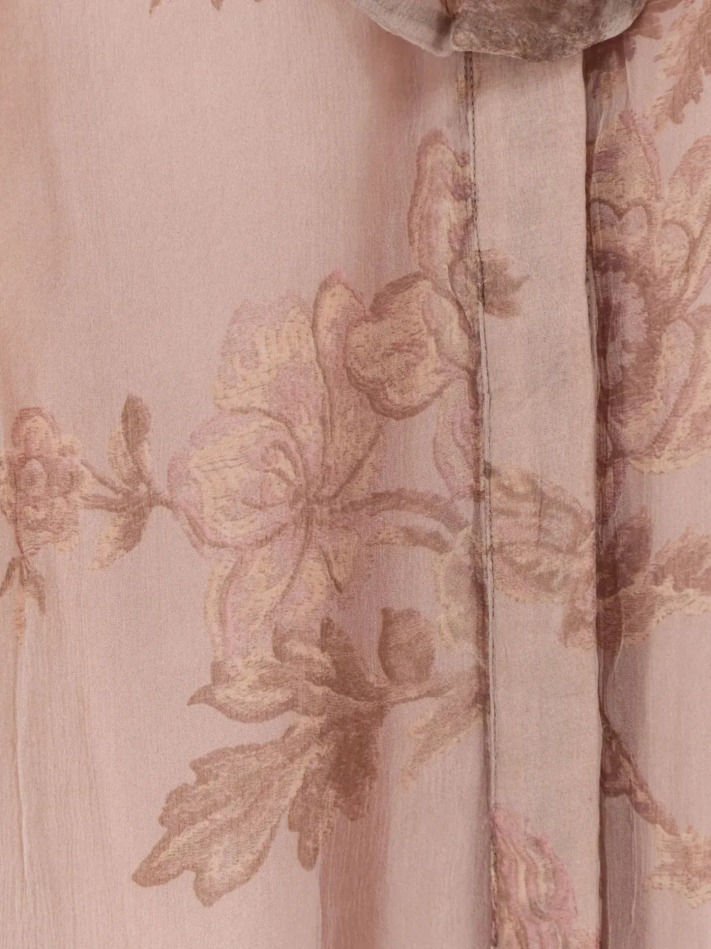 Mes Demoiselles Maxi-jurk met bloemenprint en strik Roze