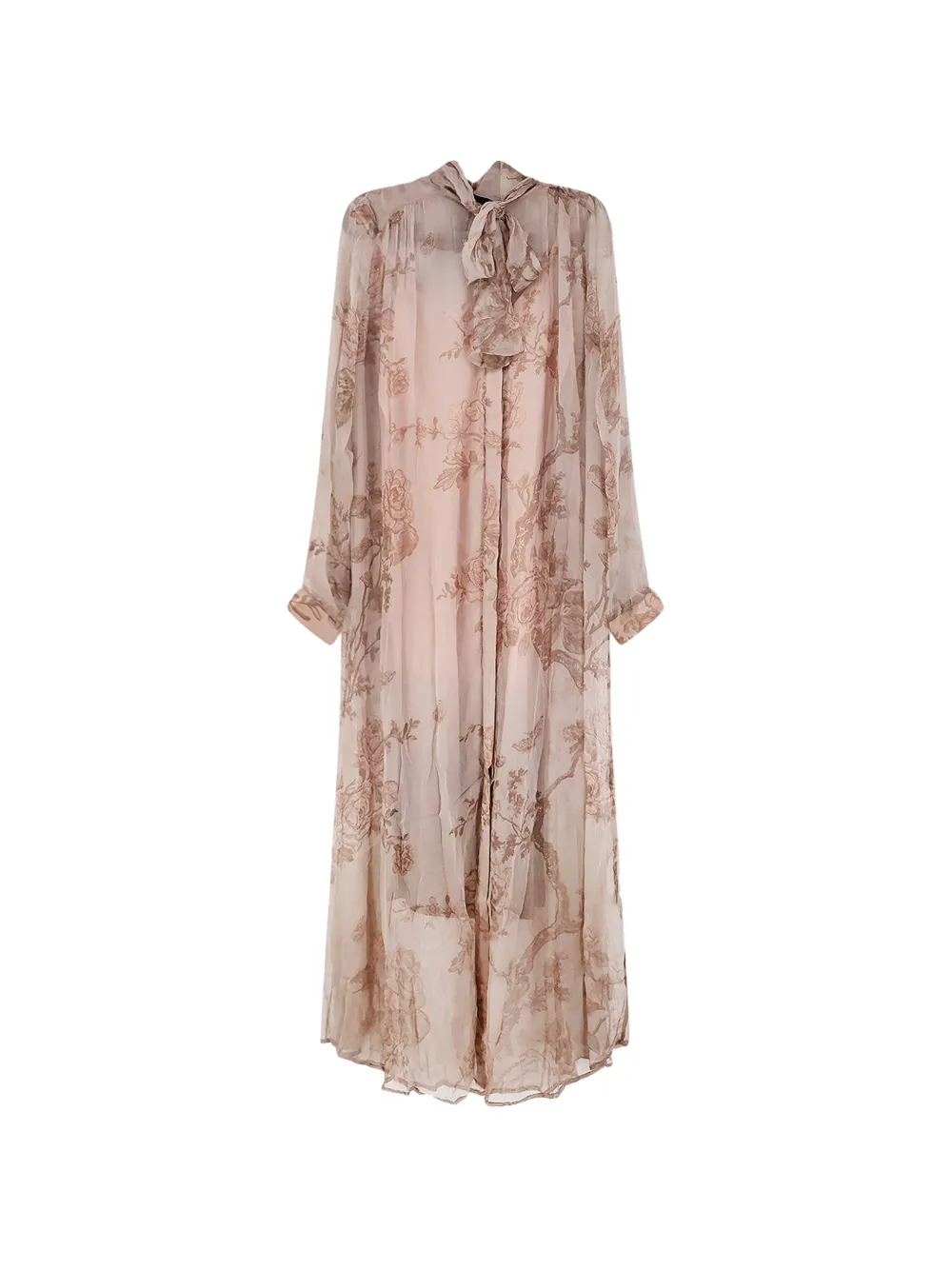 Mes Demoiselles floral-print pussy-bow maxi dress - Rosa