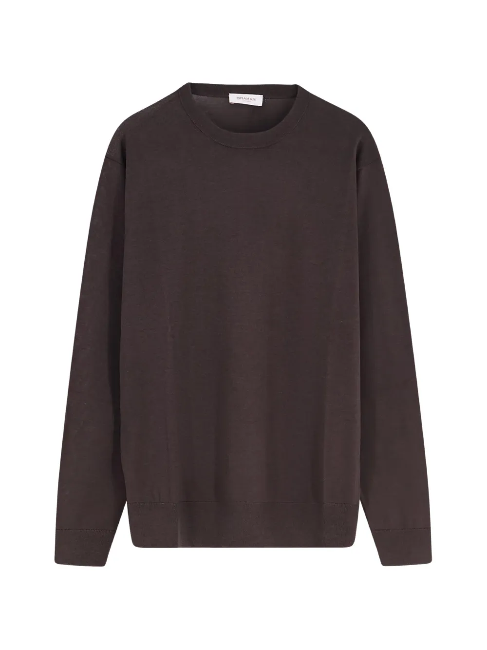 Bramani Cashmere ribbed-trim crew-neck sweater - Braun