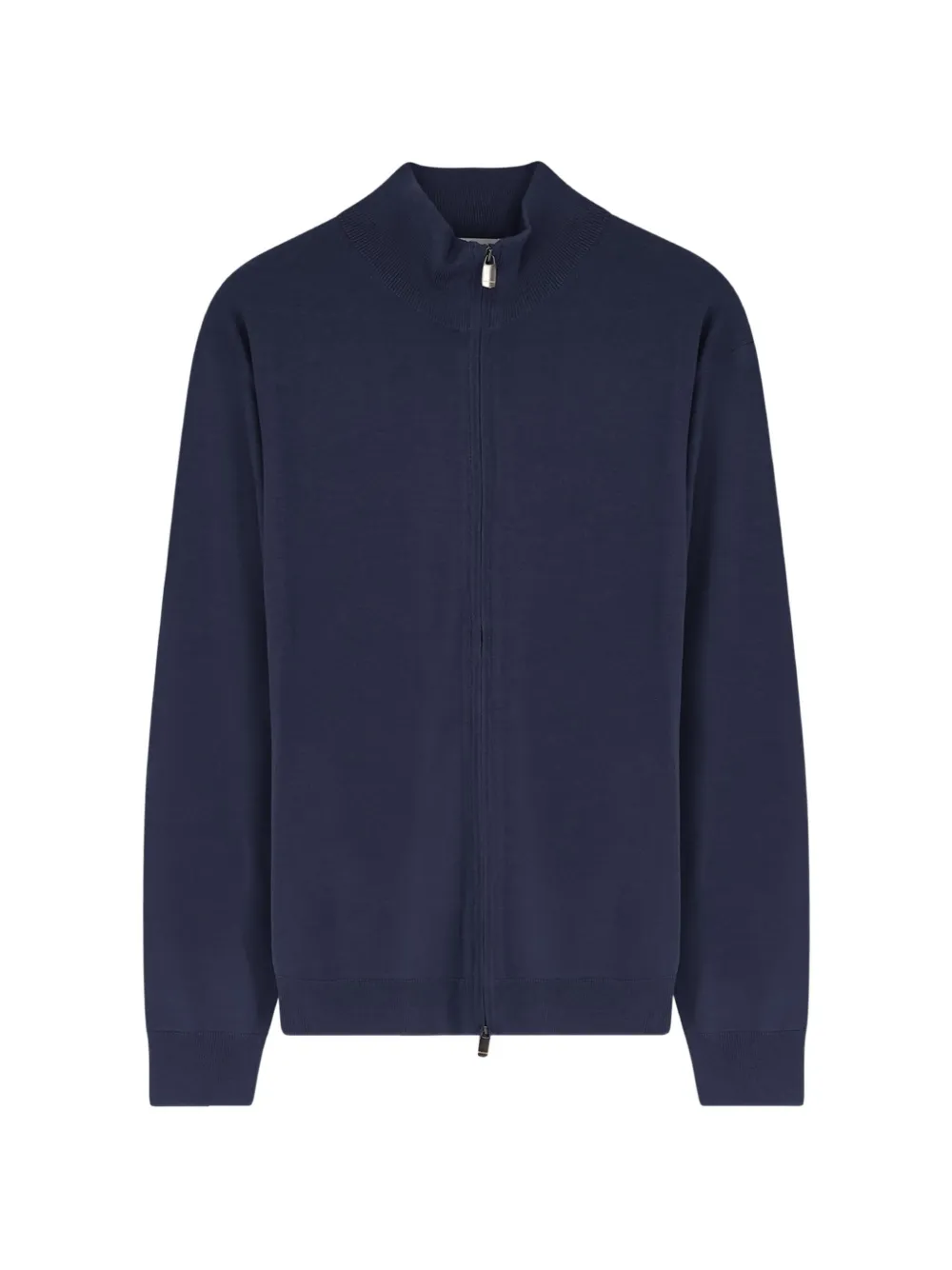 Bramani Cashmere zip-up high-neck cardigan - Blau