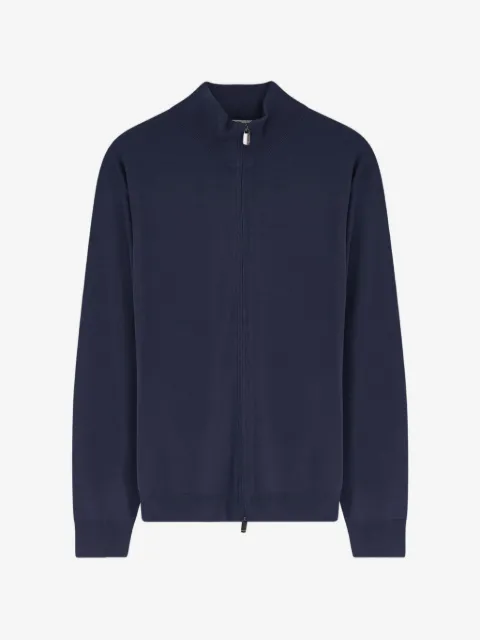Bramani Cashmere zip-up high-neck cardigan