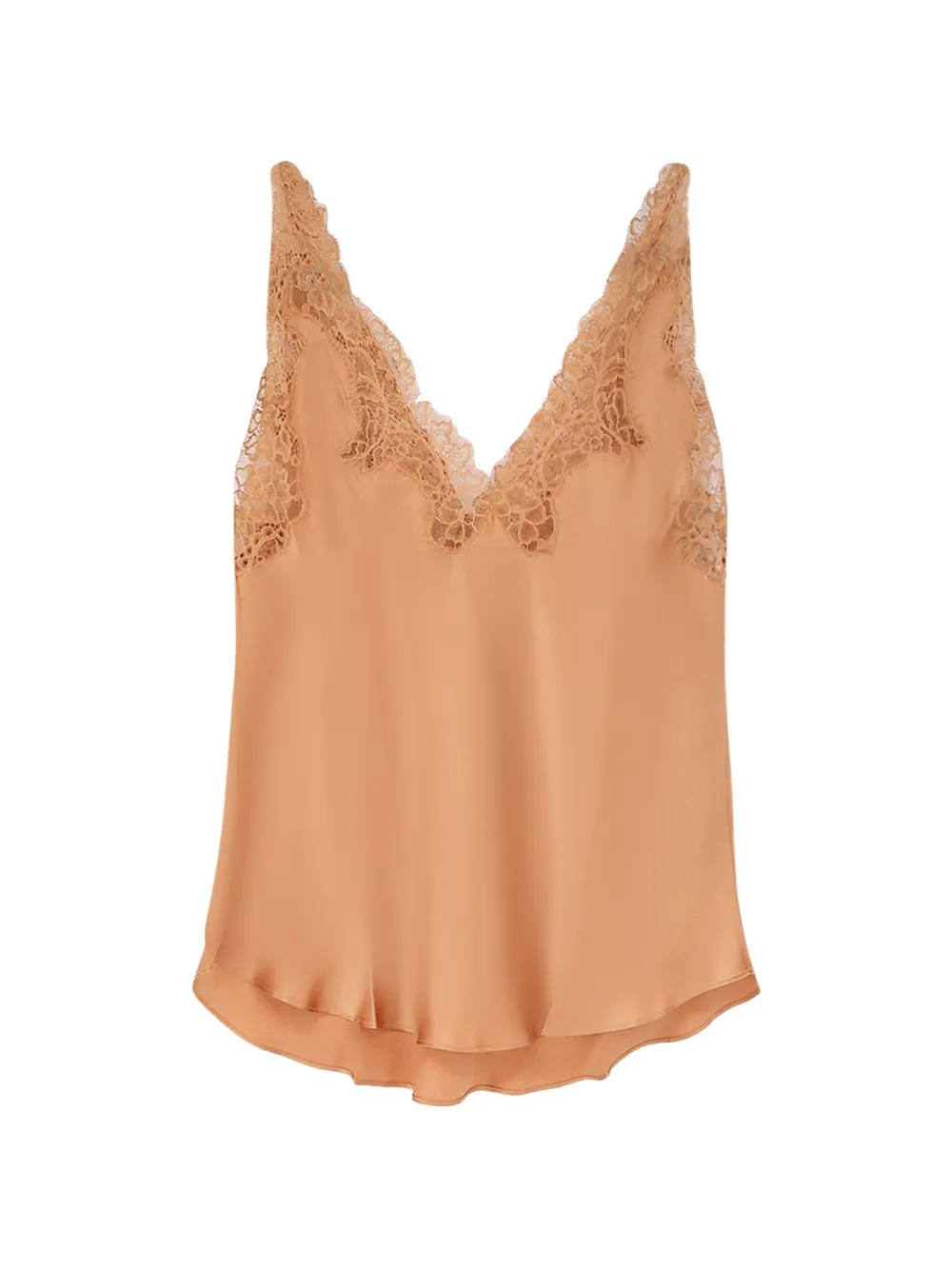 Mes Demoiselles lace-trim camisole top - Arancione
