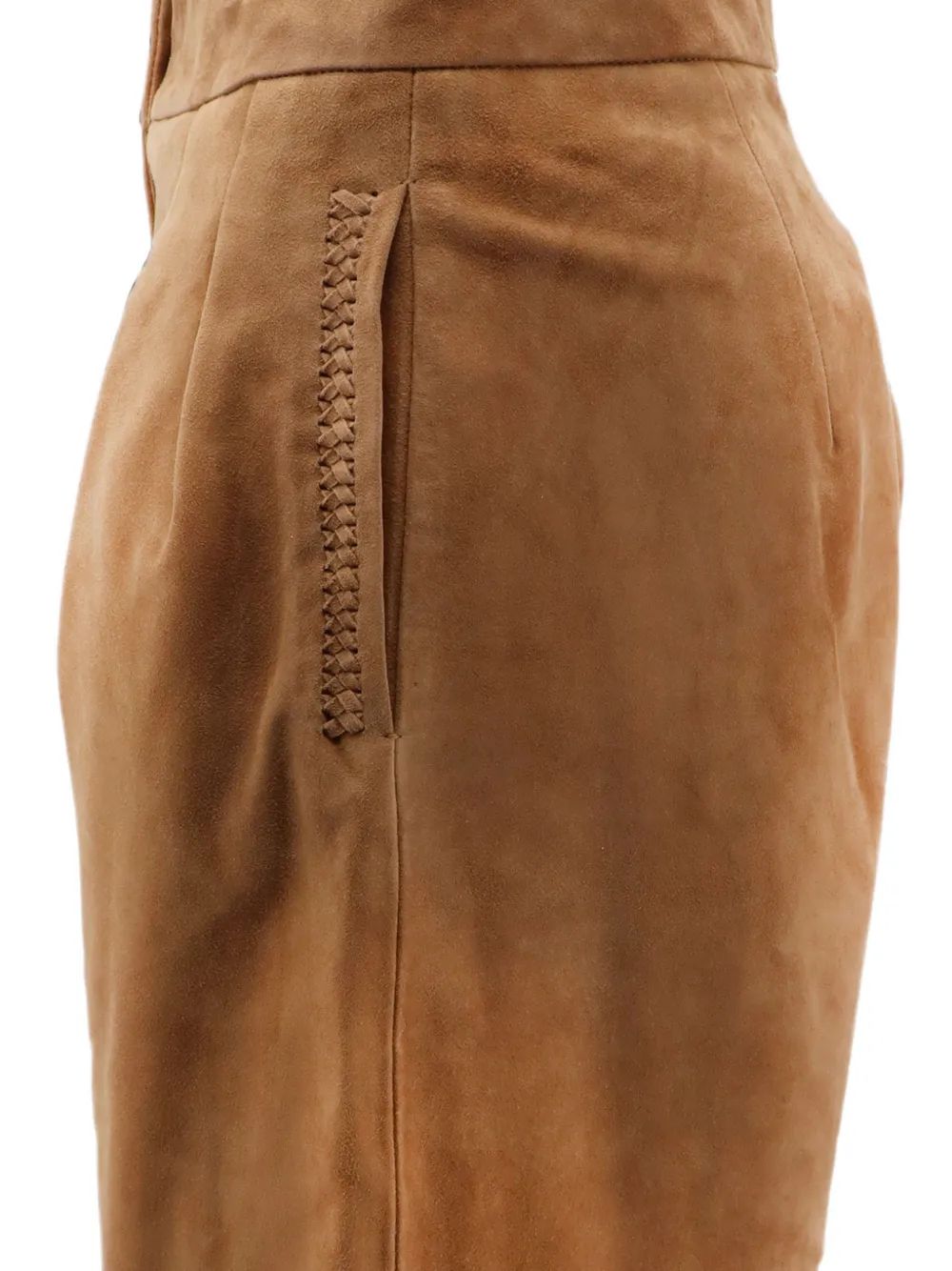 SCARLETT POPPIES Inez suède bermuda shorts Bruin