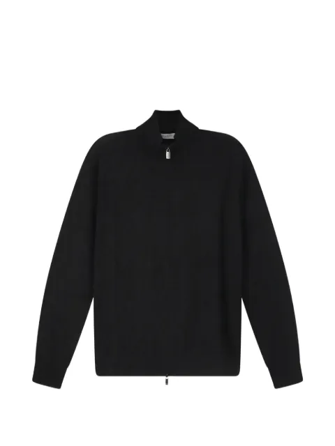 Bramani Cashmere zip-up cashmere cardigan