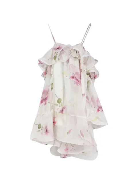 ACTUALEE floral-print ruffled mini dress