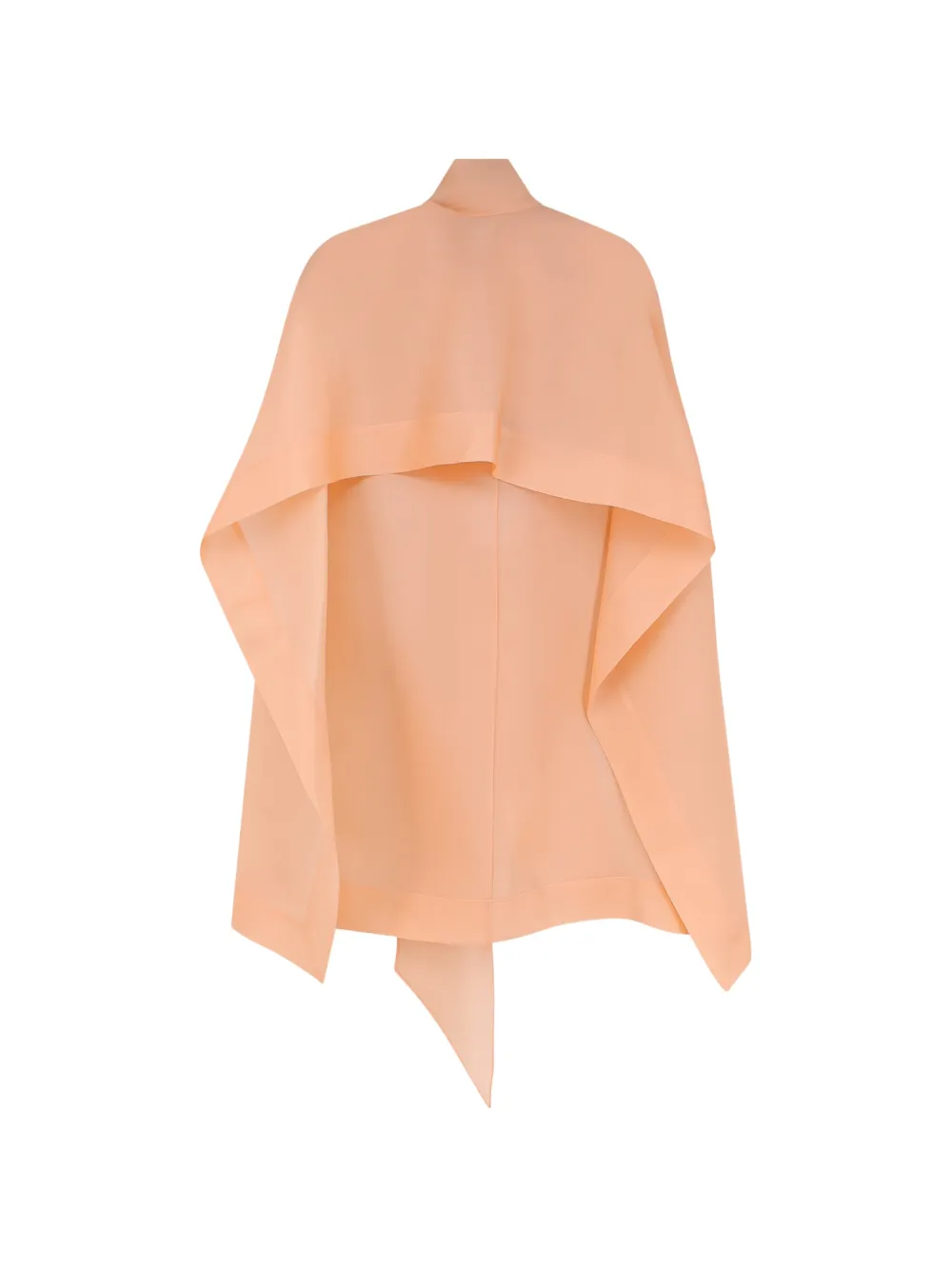 Alberta Ferretti asymmetrical tie-neck cape - Orange