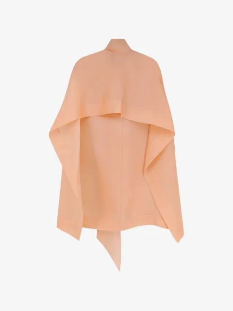 Alberta Ferretti asymmetrical tie-neck cape