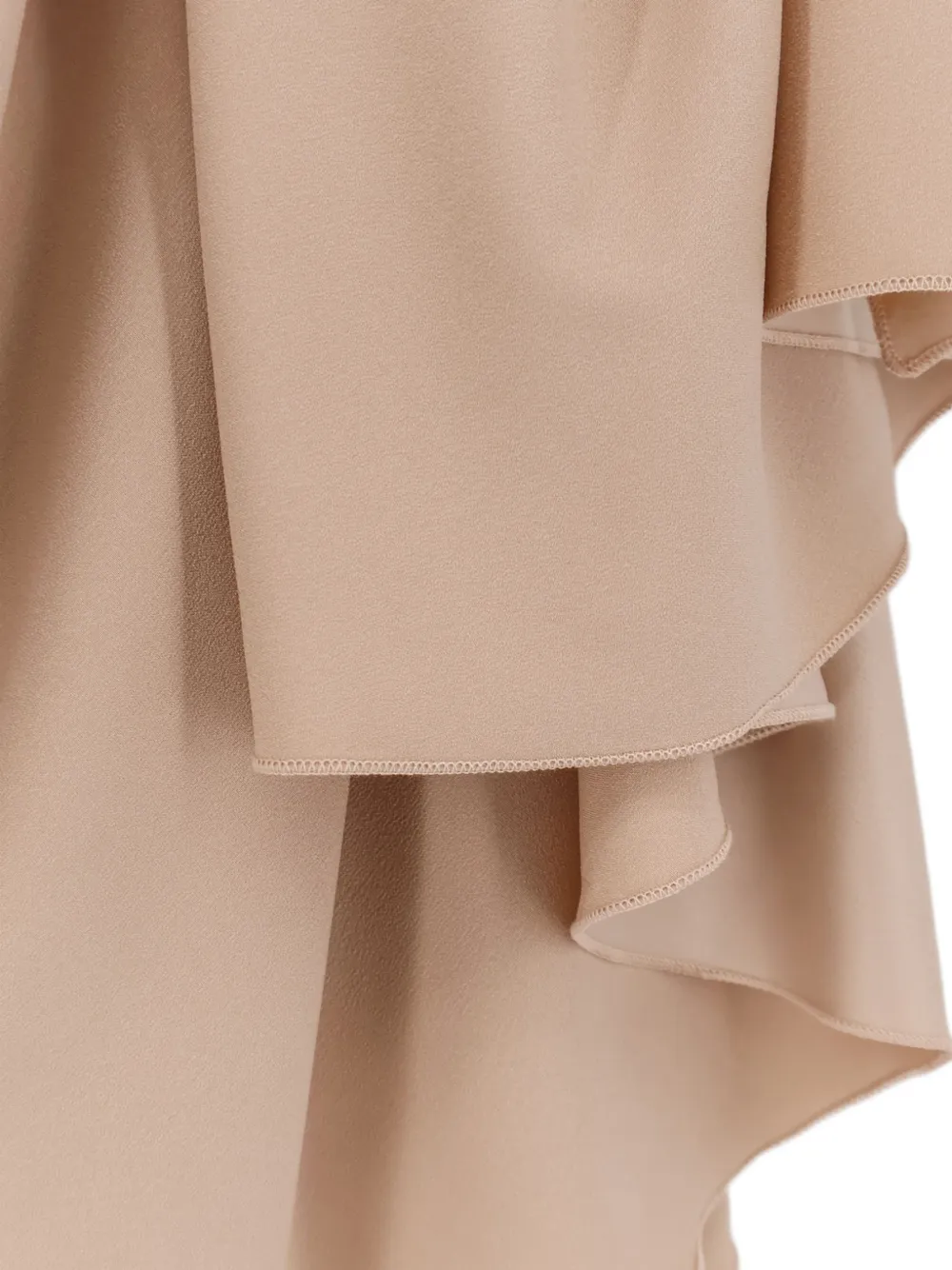 ACTUALEE Gedrapeerde maxi-jurk met satijnen band Beige
