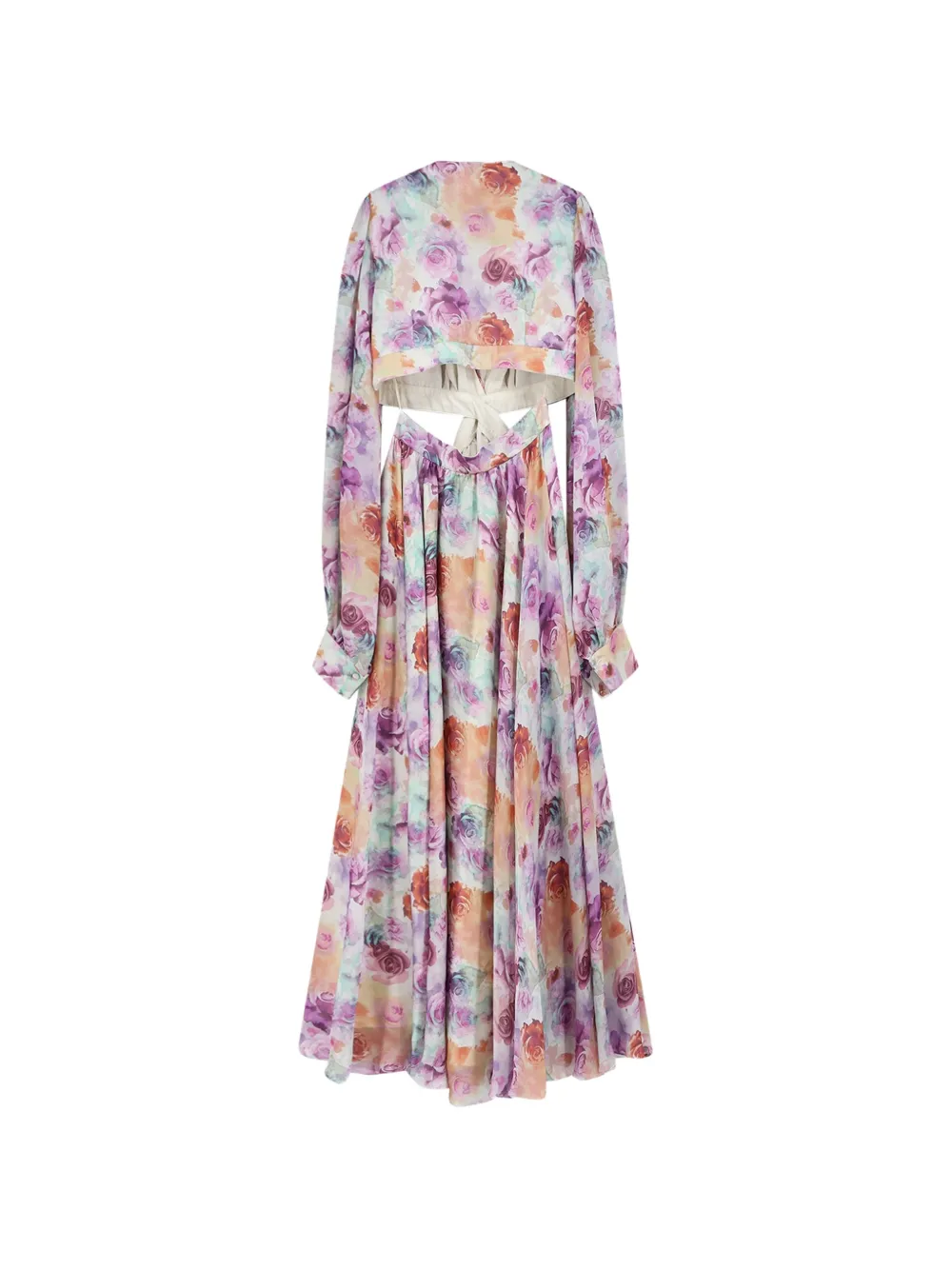 ACTUALEE floral-print cut-out maxi dress Paars